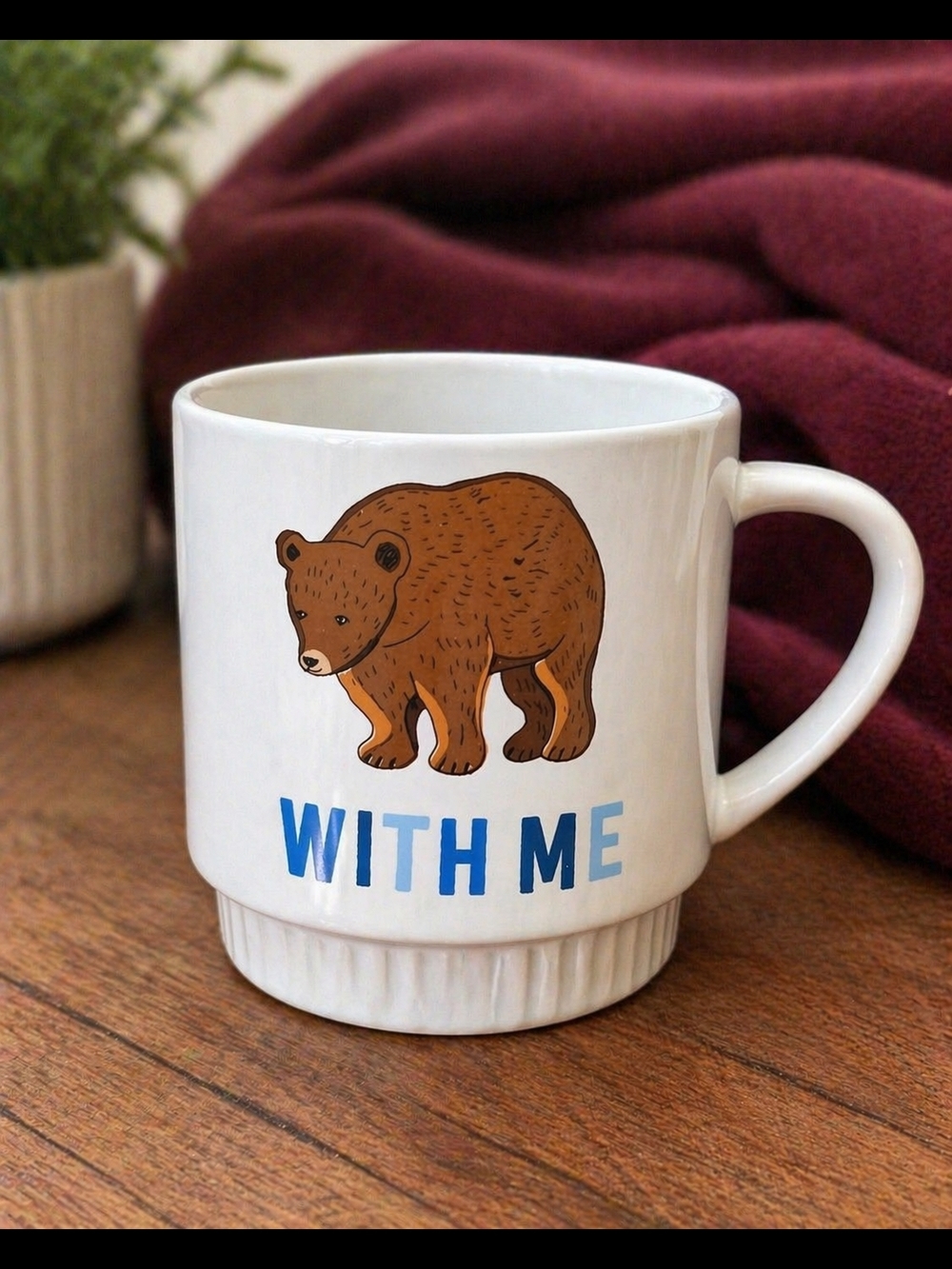 Bear With Me Mug 🐻 Cottagecore Cute Coffee Cup